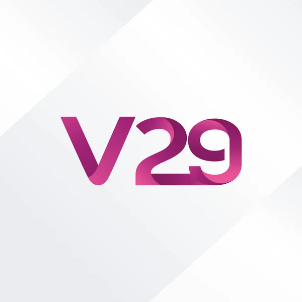 Betű és számjegy V29 logó — Stock Vector