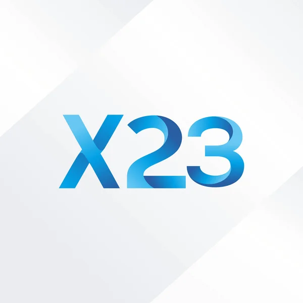 文字と数字 X23 ロゴ — ストックベクタ
