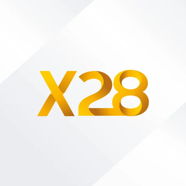 Lettre et chiffre X28 logo — Image vectorielle