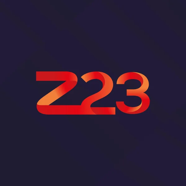 Logotipo letra e dígito Z23 — Vetor de Stock