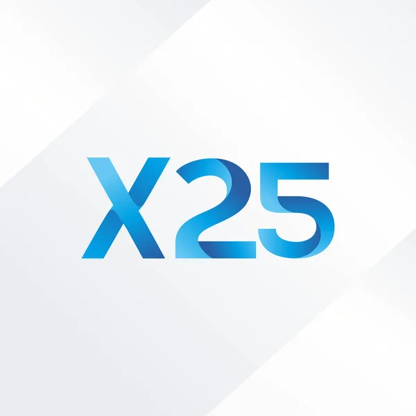 Lettre et chiffre X25 logo — Image vectorielle