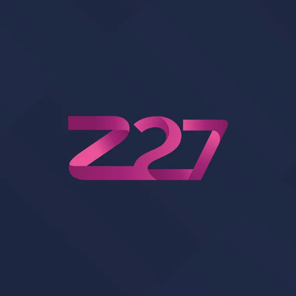 Letra y dígito logo Z27 — Vector de stock