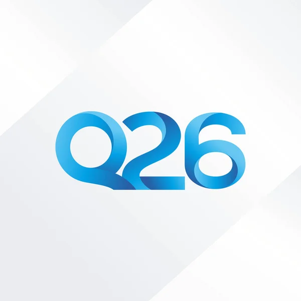 Letter en cijfer Q26 logo — Stockvector