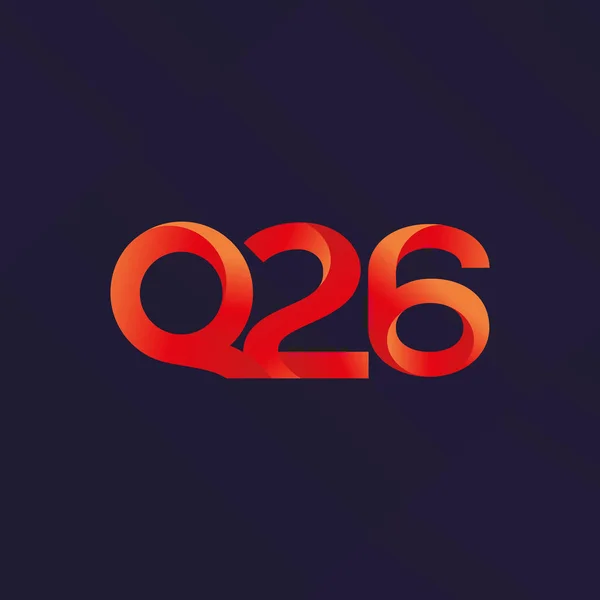 Γράμμα και αριθμός Ε26 λογότυπο — Διανυσματικό Αρχείο