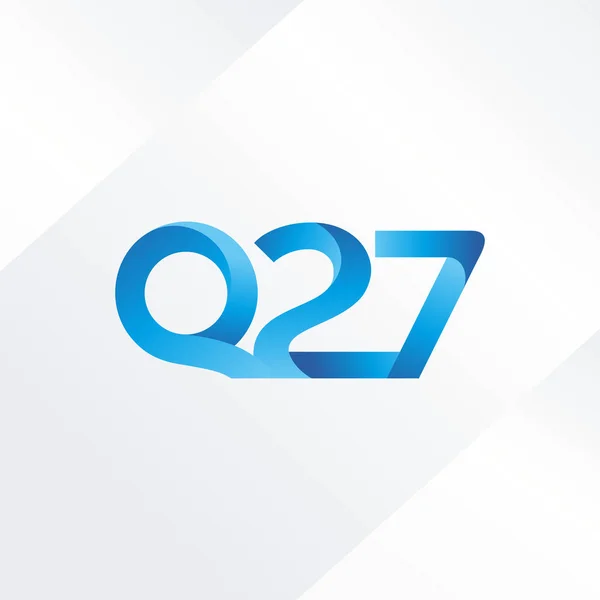 Letter en cijfer Q27 logo — Stockvector