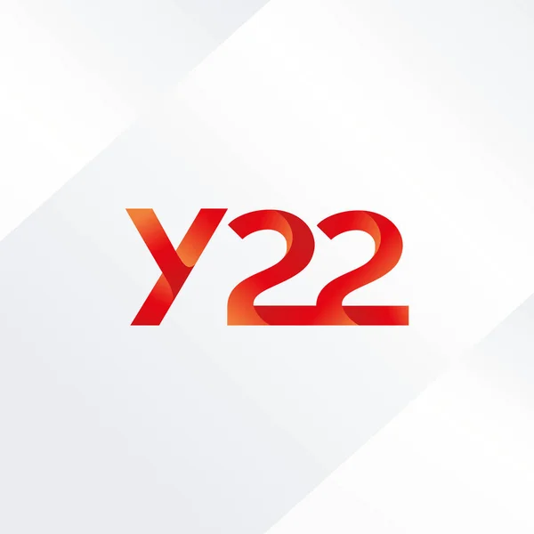 Písmeno a číslice Y22 logo — Stockový vektor