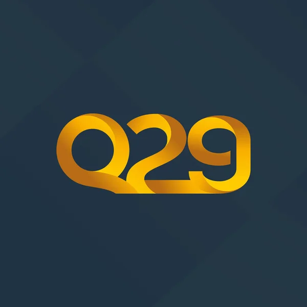 Lettre et chiffre Q29 logo — Image vectorielle