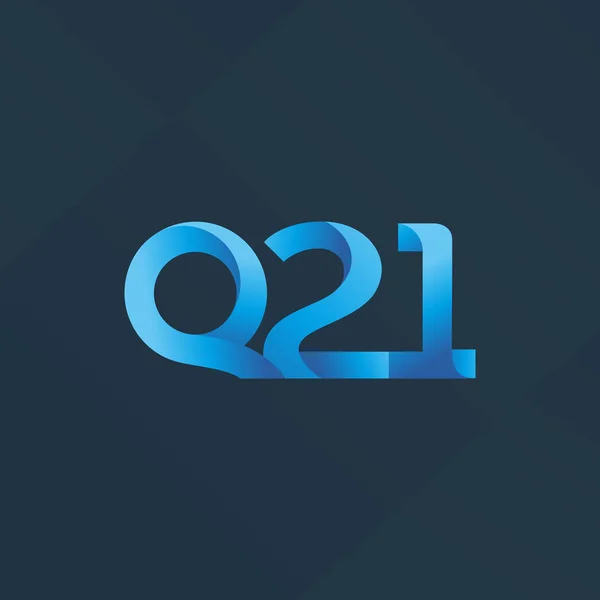 Letter en cijfer Q21 logo — Stockvector