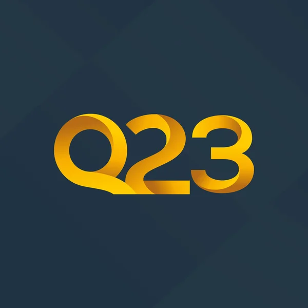 Letter en cijfer Q23 logo — Stockvector