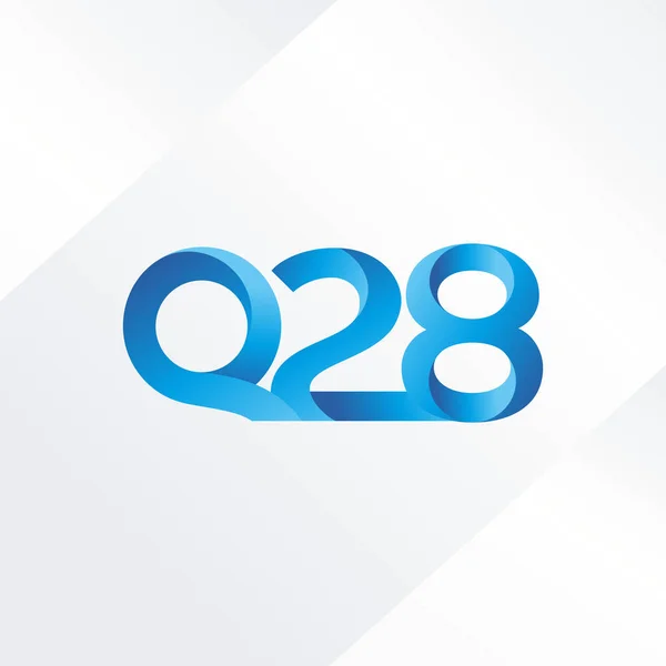 文字と数字の Q28 ロゴ — ストックベクタ