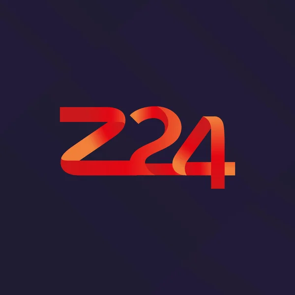 Letra e dígito logotipo Z24 — Vetor de Stock
