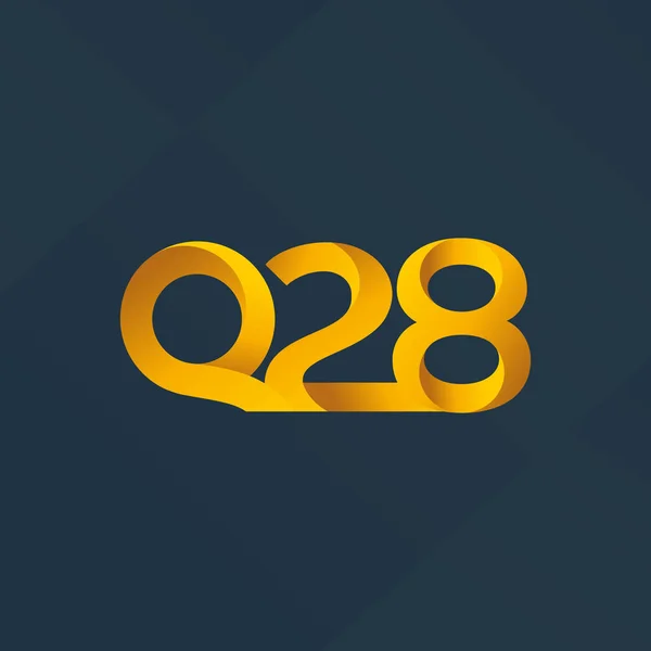 Logotipo da letra e do dígito Q28 — Vetor de Stock