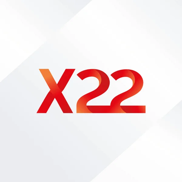 Lettre et chiffre X22 logo — Image vectorielle