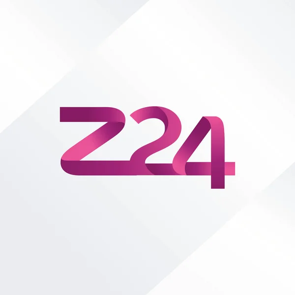 Betű és számjegy Z24 logó — Stock Vector
