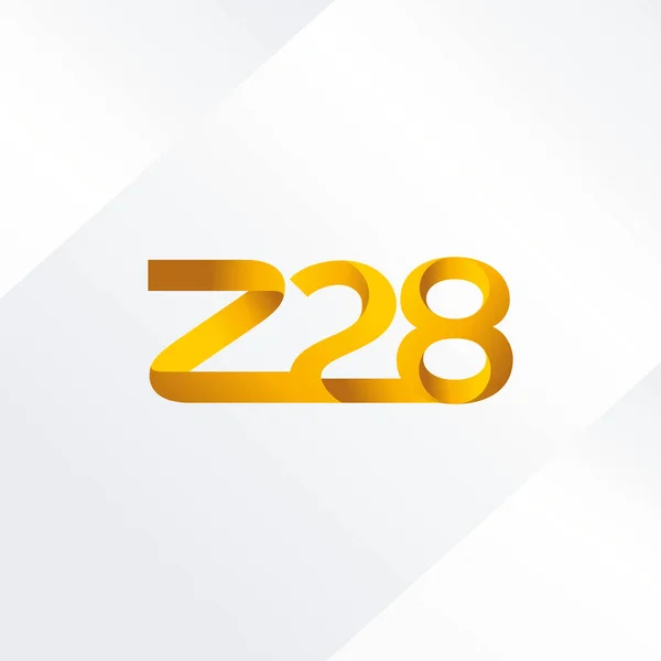 Letra y dígito logo Z28 — Vector de stock