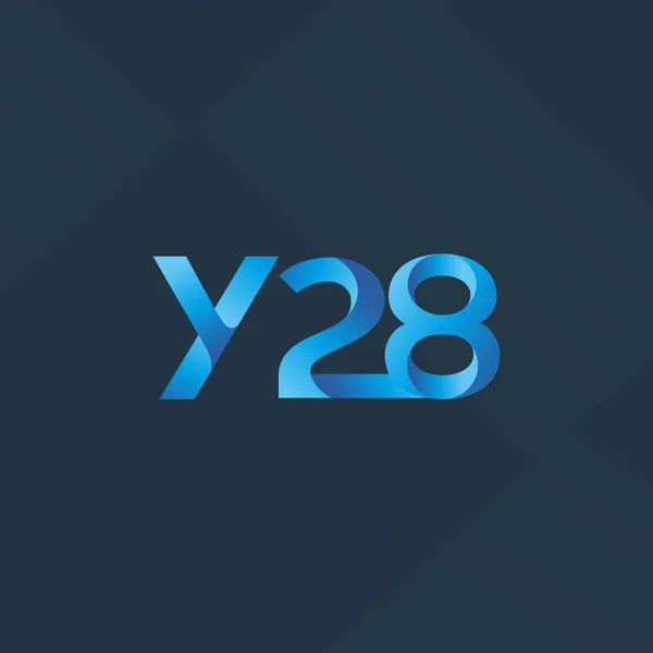 文字と数字の Y28 ロゴ — ストックベクタ