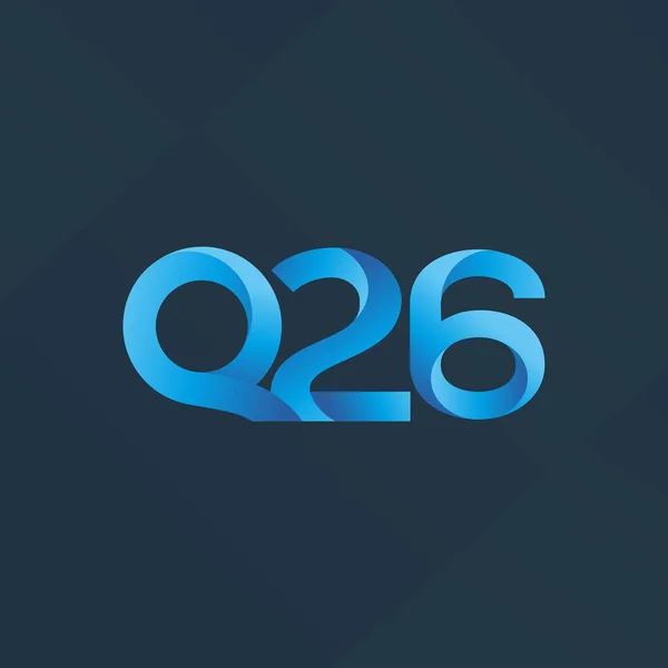 Lettre et chiffre Q26 logo — Image vectorielle