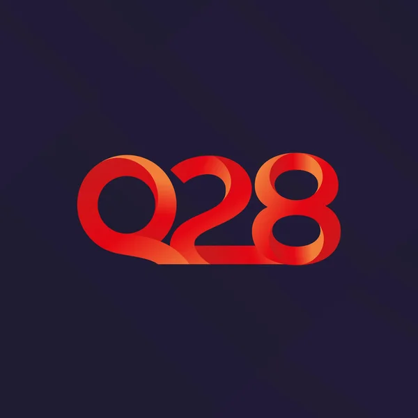 Γράμμα και αριθμός Ε28 λογότυπο — Διανυσματικό Αρχείο