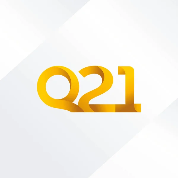 Letter en cijfer Q21 logo — Stockvector