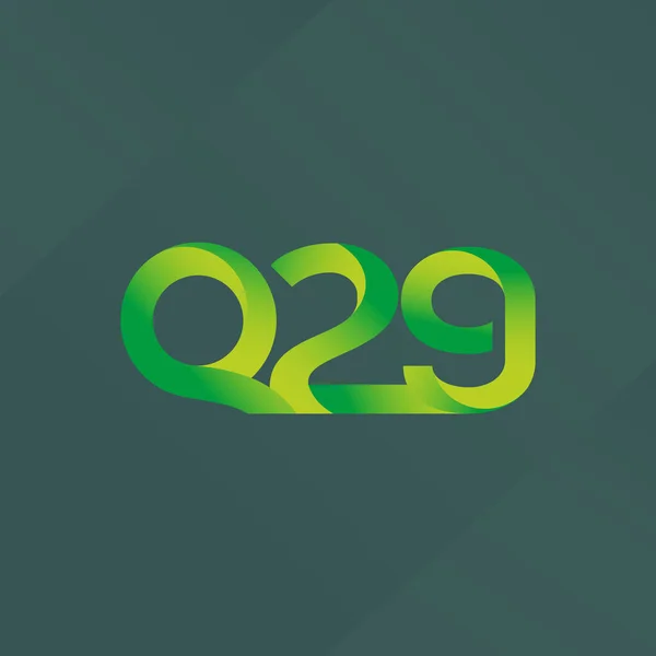 문자와 숫자 Q29 로고 — 스톡 벡터