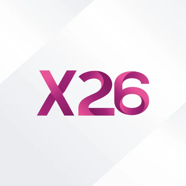 Lettre et chiffre X26 logo — Image vectorielle