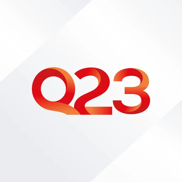 Písmeno a číslice Q23 logo — Stockový vektor