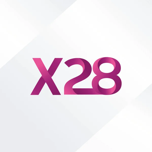 Lettre et chiffre X28 logo — Image vectorielle