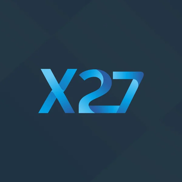 Буква и цифра логотип X27 — стоковый вектор