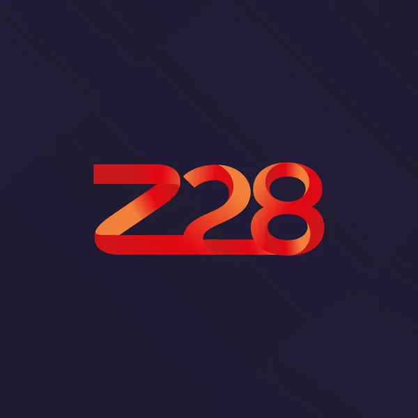 Lettre et chiffre logo Z28 — Image vectorielle