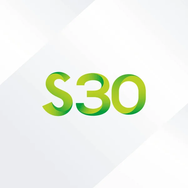 Litery i cyfry logo S30 — Wektor stockowy