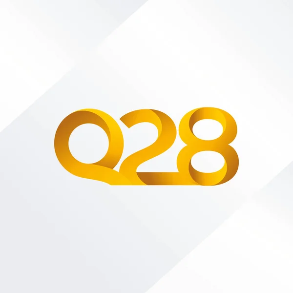 Letter en cijfer Q28 logo — Stockvector