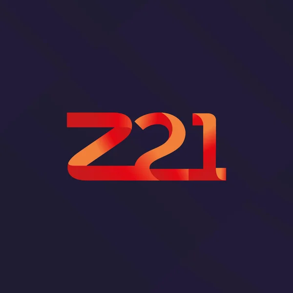 Logotipo letra e dígito Z21 — Vetor de Stock