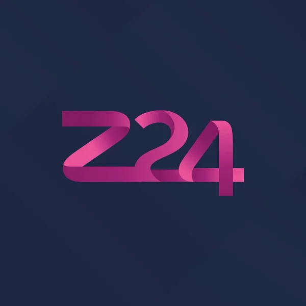 Buchstabe und Ziffer z24 Logo — Stockvektor