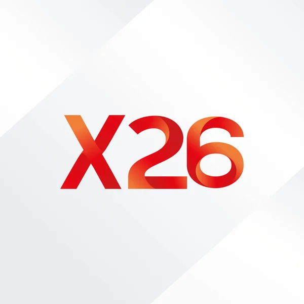Lettre et chiffre X26 logo — Image vectorielle