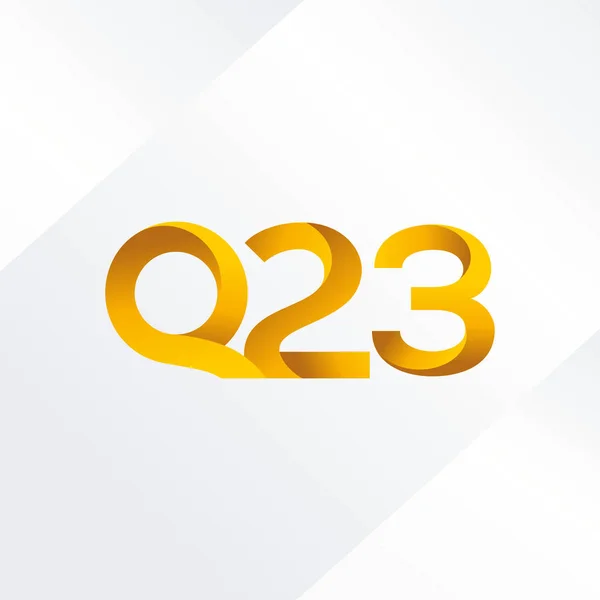 Letter en cijfer Q23 logo — Stockvector