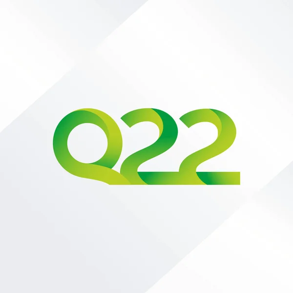 Letter en cijfer Q22 logo — Stockvector