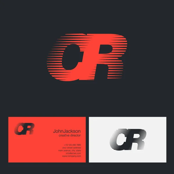 CR Lettres Logo de l'entreprise — Image vectorielle