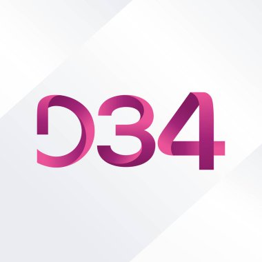 Harf ve sayı logosu D34