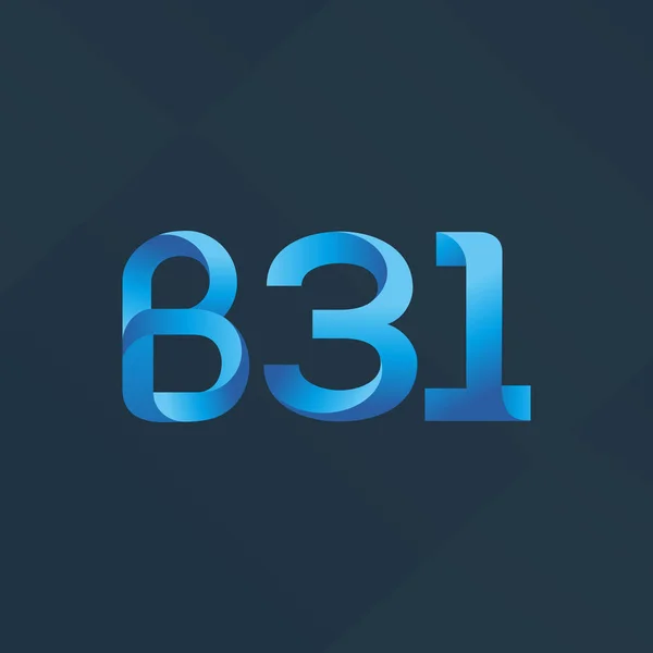 अक्षर और संख्या लोगो B31 — स्टॉक वेक्टर