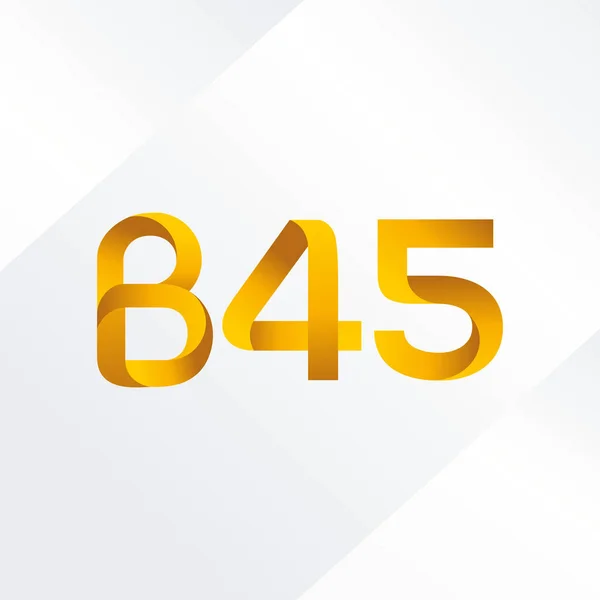 Logotipo da letra e do número B45 —  Vetores de Stock