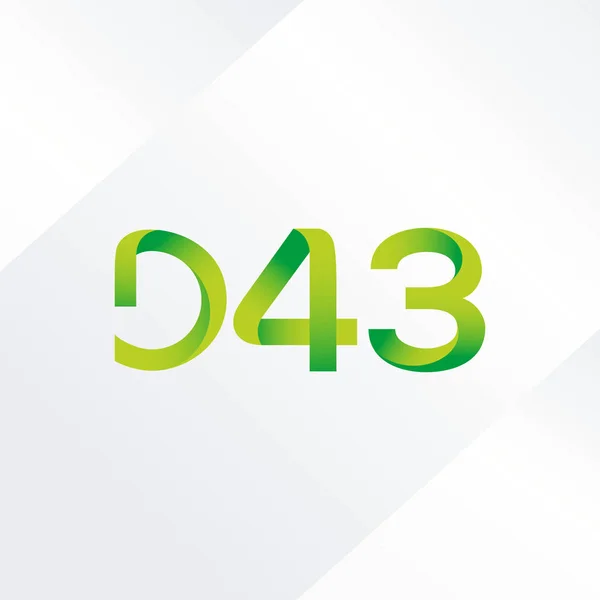 Litery i liczby logo D43 — Wektor stockowy