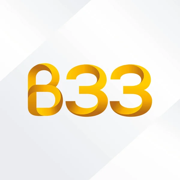 Letter and number logo B33 — Stock Vector