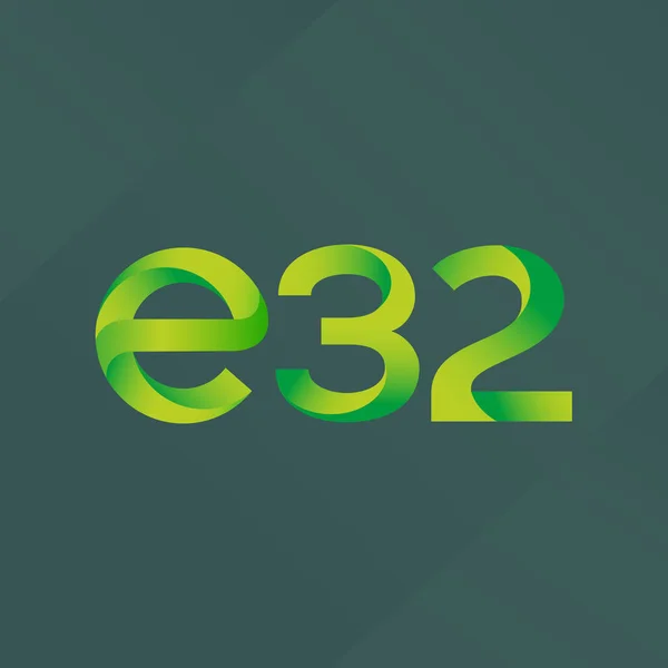 字母和数字标识 E32 — 图库矢量图片