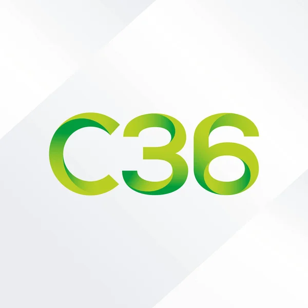 문자와 숫자 로고 C36 — 스톡 벡터