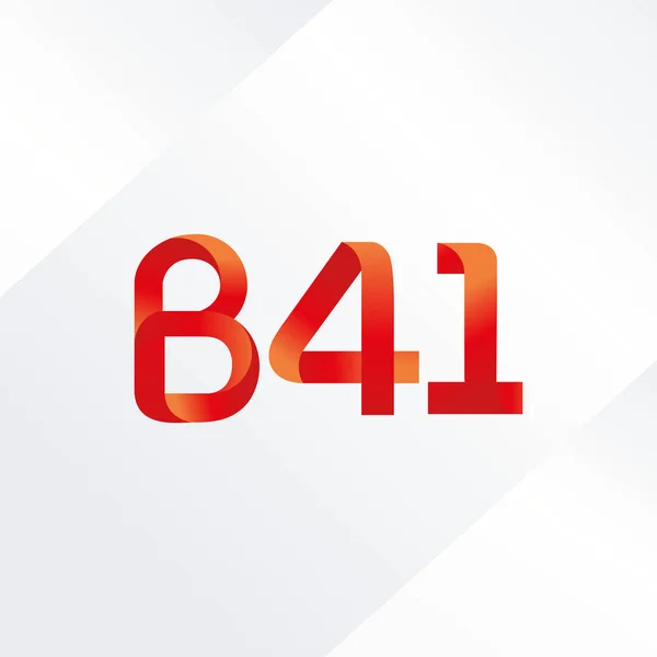 Harf ve sayı logosu B41 — Stok Vektör