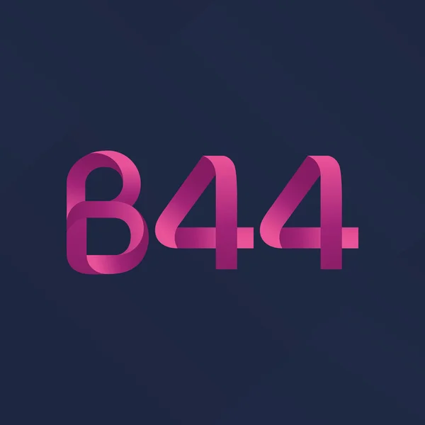 Harf ve sayı logosu B44 — Stok Vektör