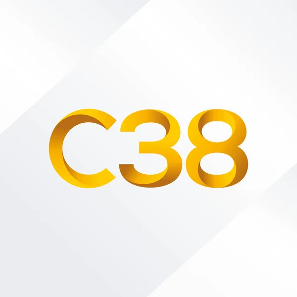 문자와 숫자 로고 C38 — 스톡 벡터