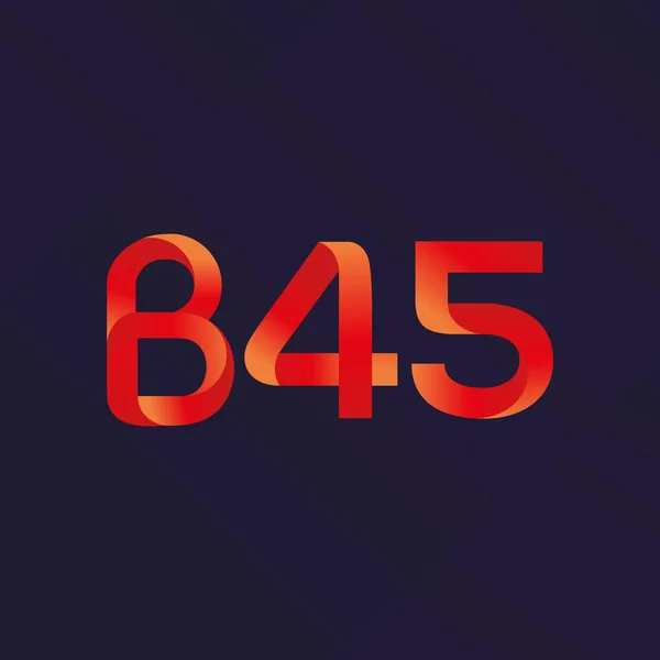 Lettera e numero logo B45 — Vettoriale Stock