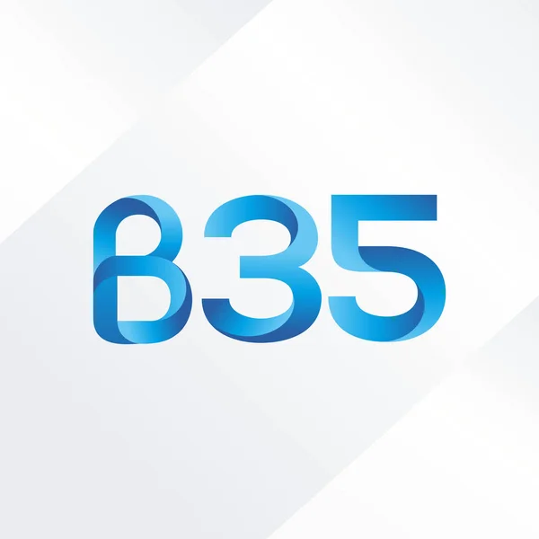 Logotipo da letra e do número B35 — Vetor de Stock