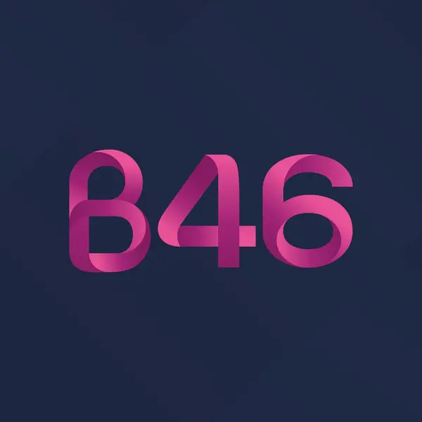 Logotipo da letra e do número B46 —  Vetores de Stock